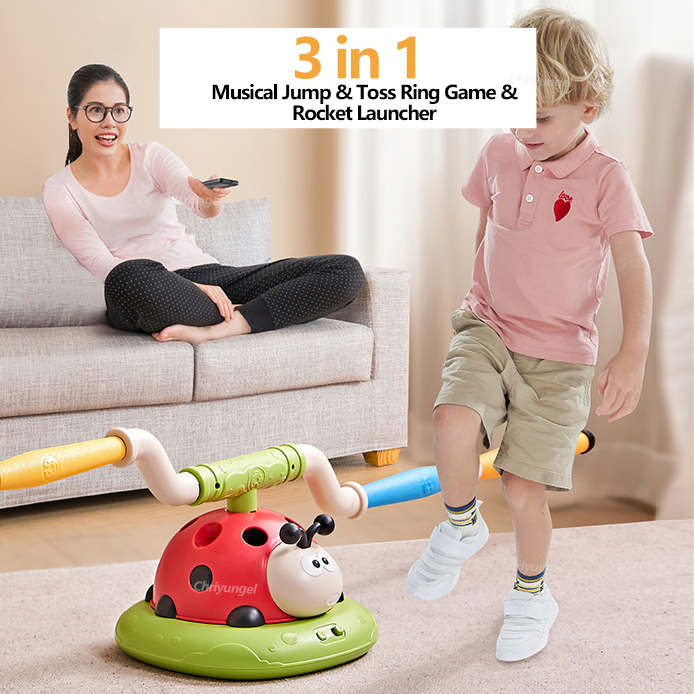 3-in-1 Interactief Sportspeelgoed, Musical Bouncy, Ring Gooiende