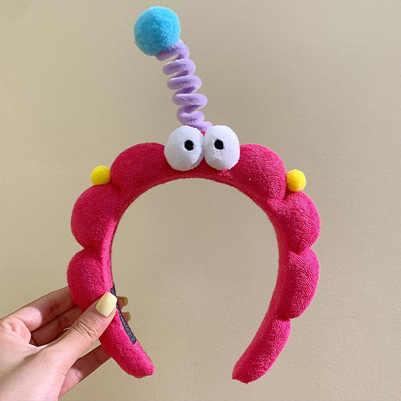 1PC Big Eye Ugly Doll Headband Sweet Plush Korean Style Cartoon Hair Hoop Cosplay Hairbands Funny Hair Hoop Hair Accessories