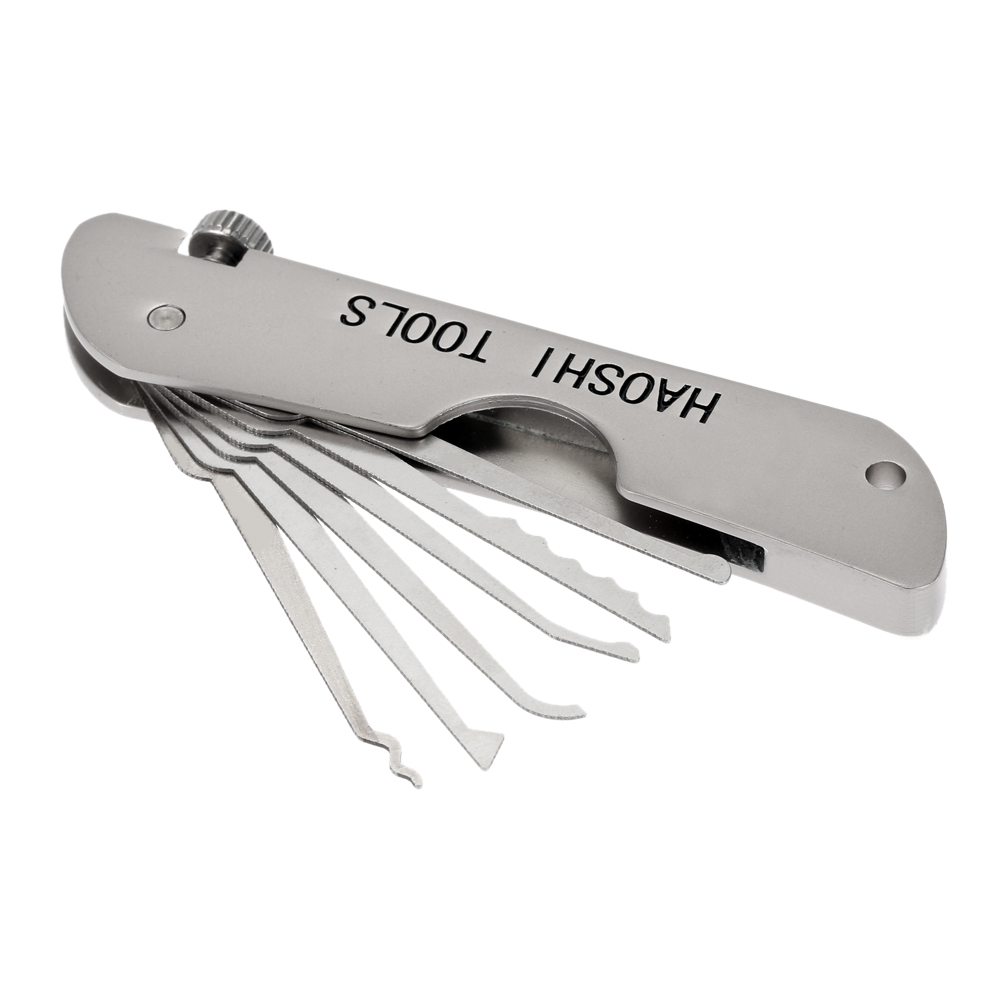 KOGEEK Portable Foldable Stainless Steel Door Lock Pick Opener Set Locksmith Tool. 