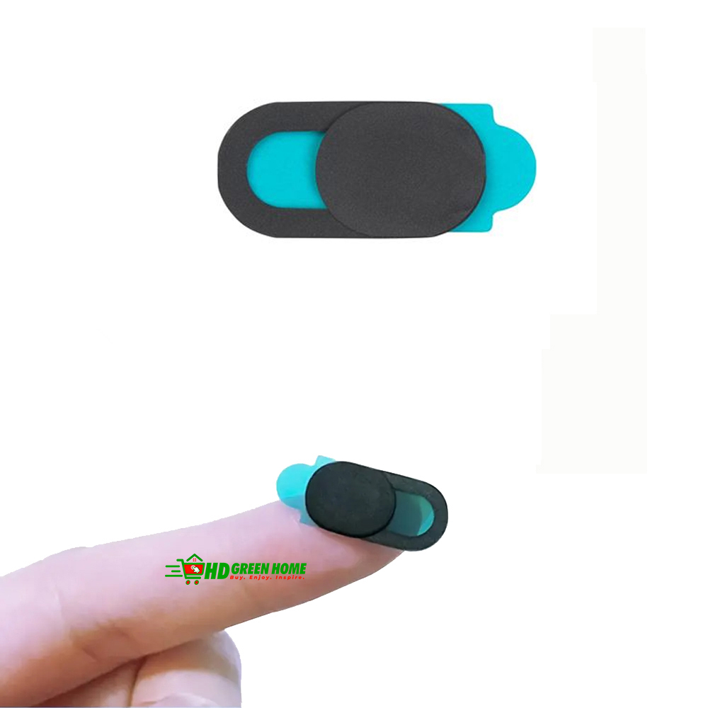 2 pcs x (Black-White) PVC Webcam Cover Mobile Laptop Front Camera Cover Self Adhesive Slider Protector. 