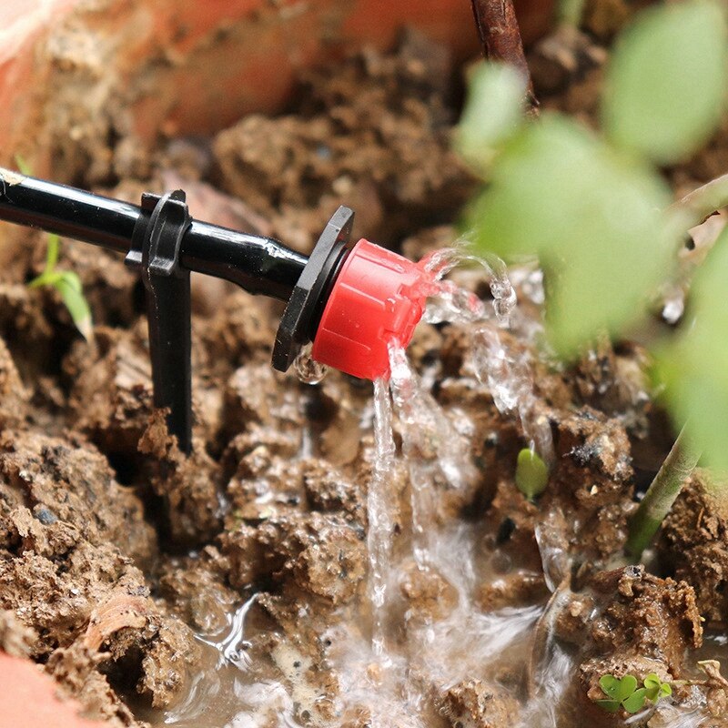 5M-25M Greenhouse Drip Irrigation System 4/7'' Hose Automatic Drip Irrigation Watering Kits Adjustable Dripper Garden Hose. 