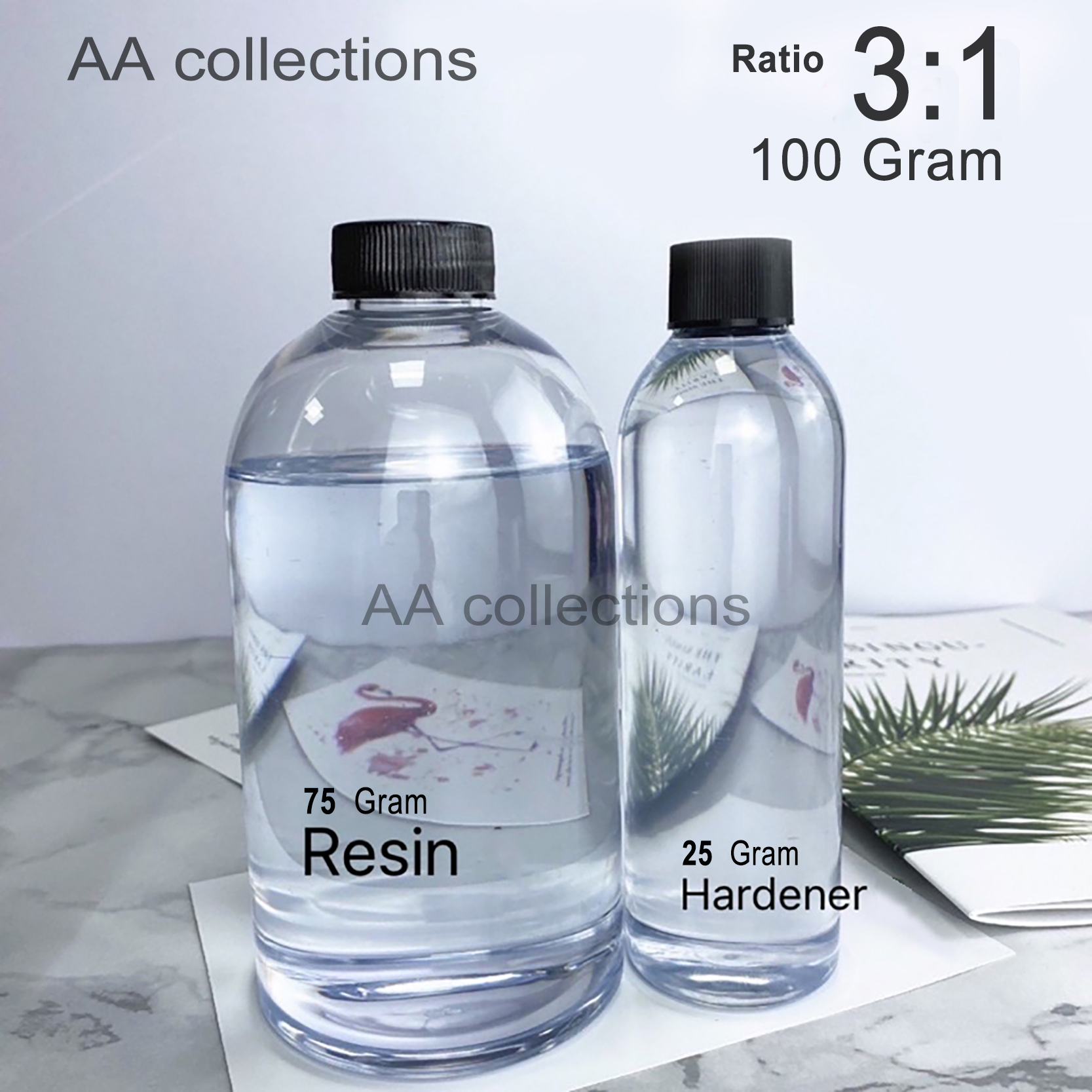 3: 1 - 100 gram Crystal Clear Epoxy Resin with Hardener