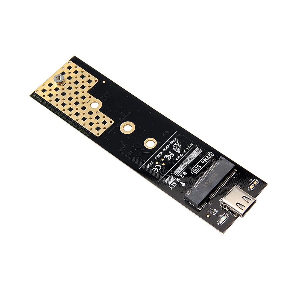 M.2 NVMe SSD Case NVME SSD Enclosure Type-C Interface M.2 NVMe Hard Disk Case Aluminum Alloy External Hard Drive Case with Cable. 
