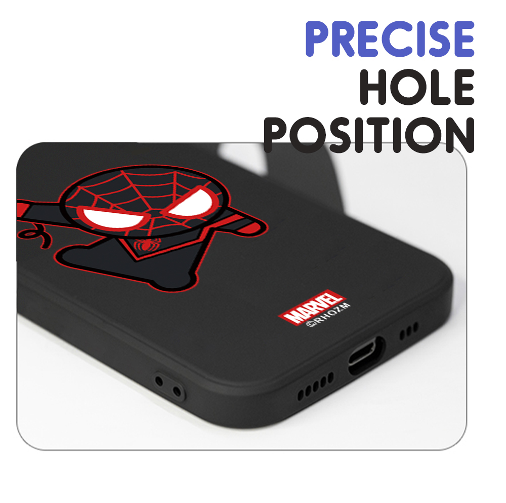 Hontinga for Redmi 9 Xiaomi Poco M2 Back Cover Cartoon Spiderman Design Soft Phone Case Square Edge Liquid Silicone Cases. 