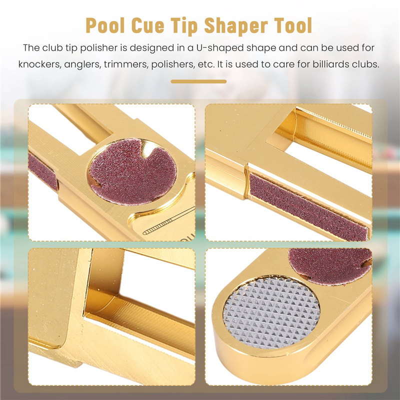 Billiards Pool Cue Tip Shaper Tool U Shaped Cue Tip Trimmers. 