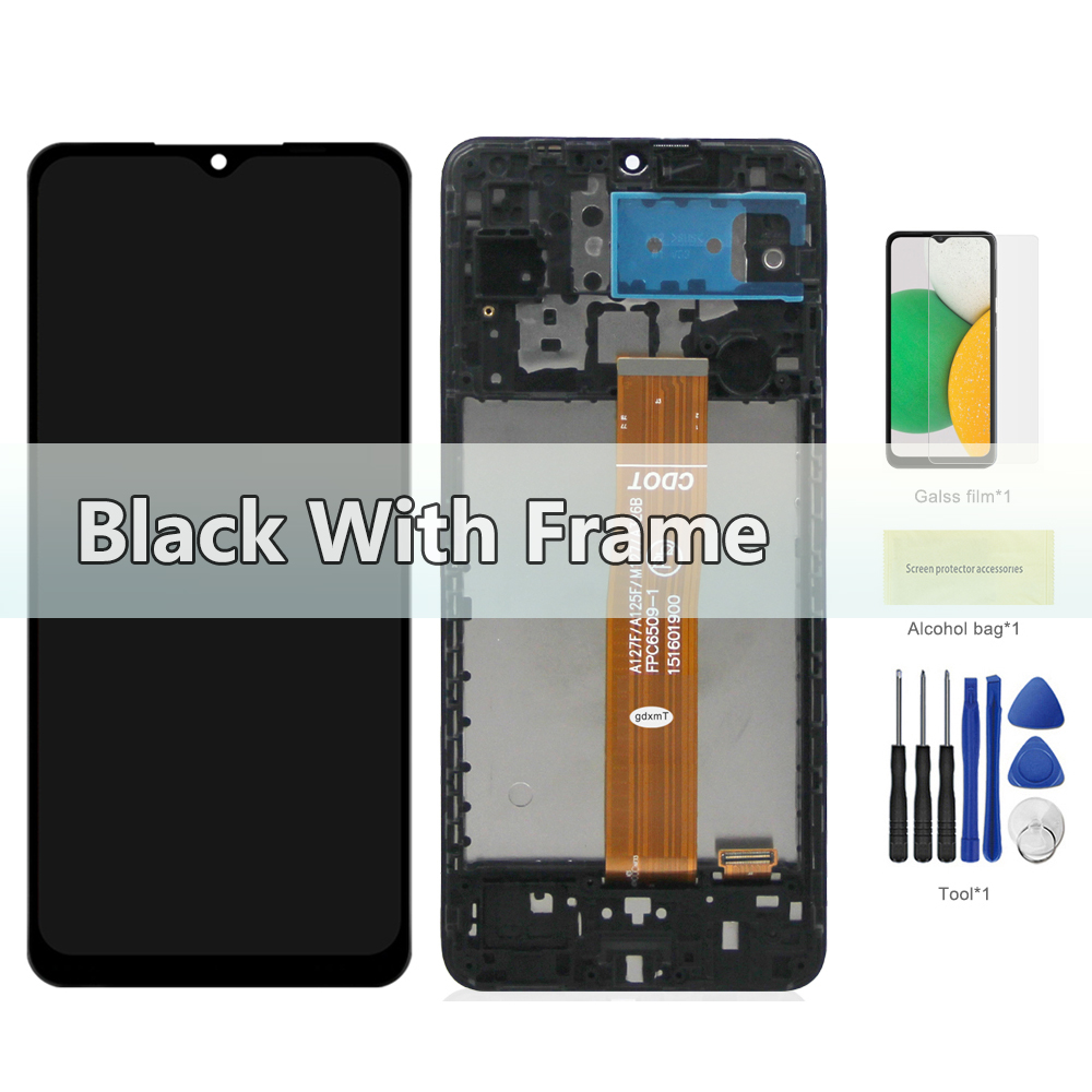 6.5'' For Samsung A12 Nacho SM-A127F A127 LCD with frame Display Touch Screen Digitizer Assembly For Samsung A127. 