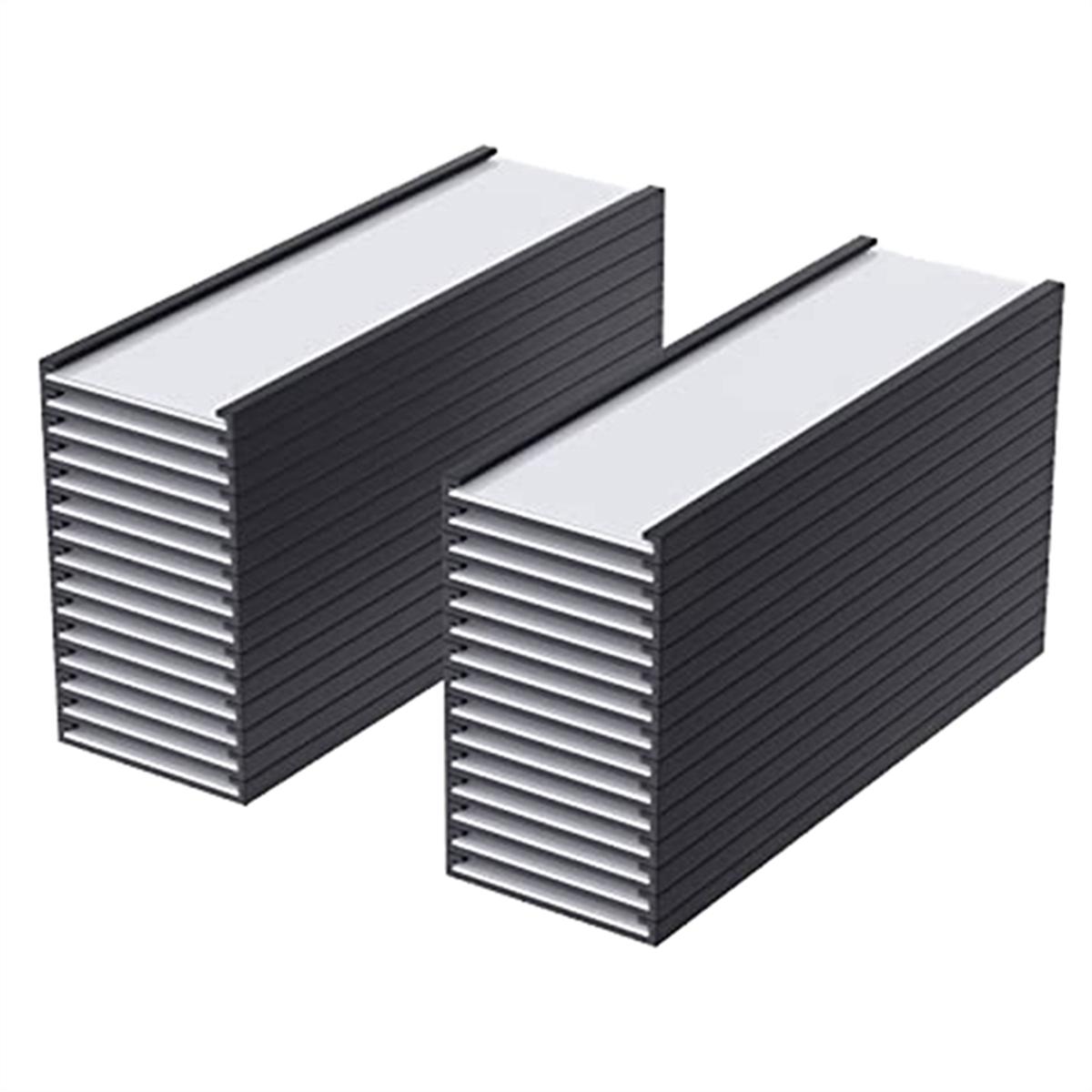 30 Pack C Channel Magnetic Label Holders Black Label Holder 1 X 3 in with Magnets Magnetic Name Tags Tool Box Labels for Metal Whiteboard