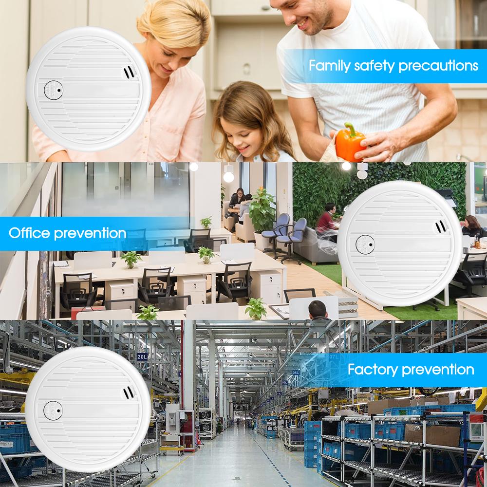 Wifi Smart Smoke Detector Fire Alarm Sensor Wireless Security System Smart Life Tuya APP Control. 