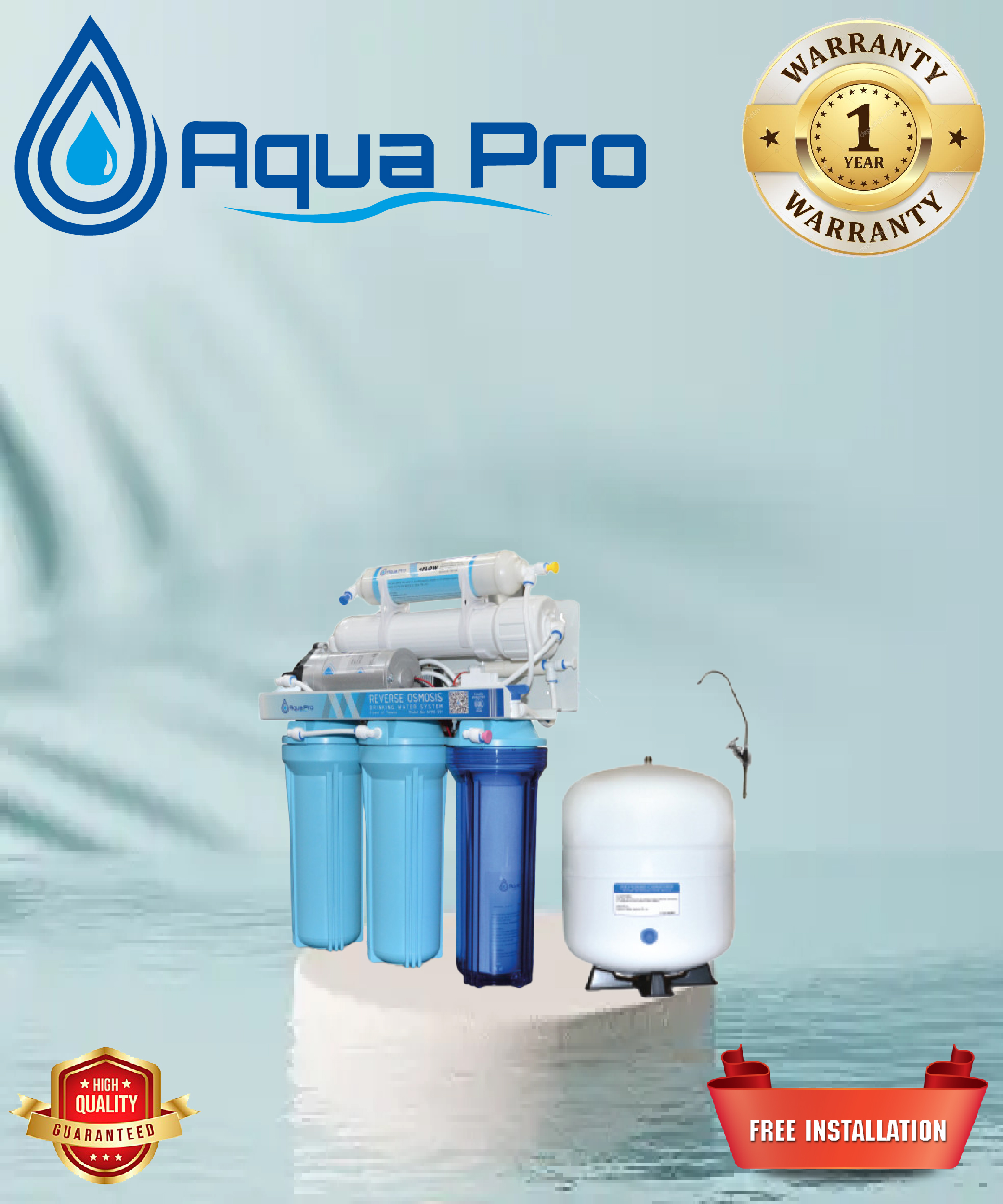 RO Water Purifier Aqua Pro Reverse Osmosis-APRO-501-3.2G Pressure Tank ...