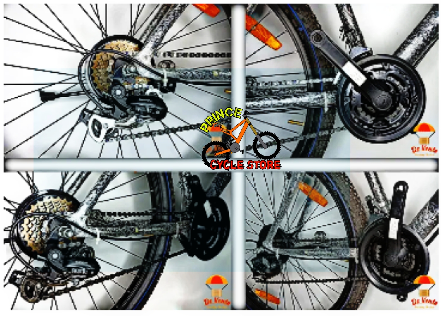 Complete Bicycle Gear Set 21 Speed, Total 12 Parts, Cycle Gear Kit Set Compatible for All Kind of Bicycles Prince Cycle Store. 