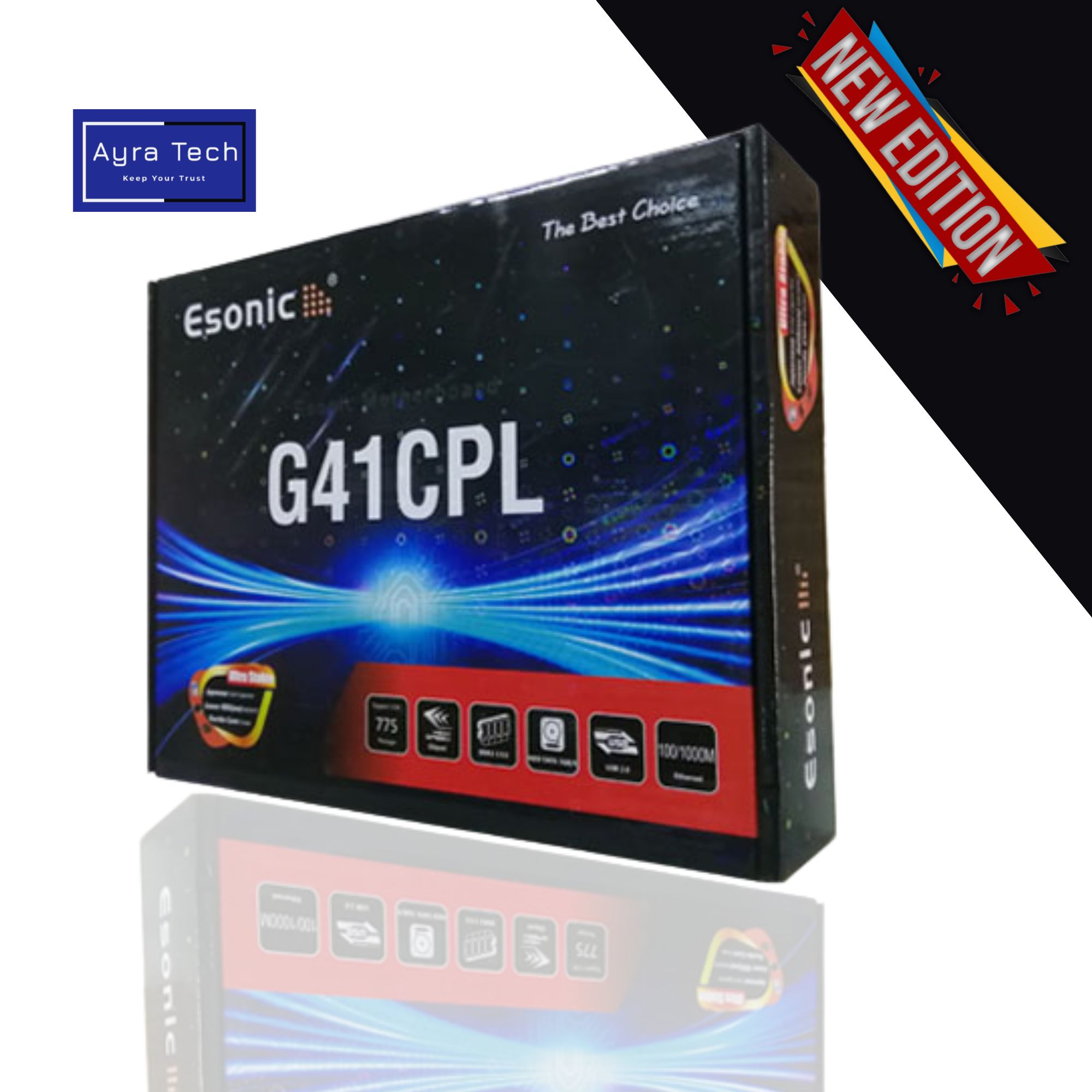Esonic G41 DDR3 Motherboard With Intel G41 Chipset Intel CH7 Chipset With 01 year Warranty
