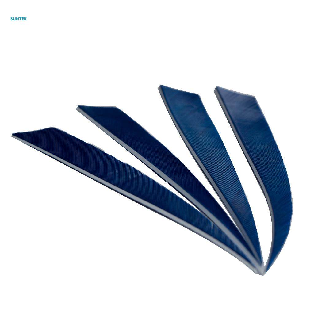 5x10 Pieces Shield Cut Archery Arrow Feather Fletching DIY Blue. 