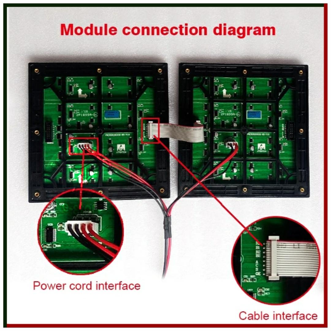 P6 LED module full color SMD 3535 RGB HD LED display module 128mm x128mm 1/16 scan, 32 x 32 pixel, 7 color LED panel. 