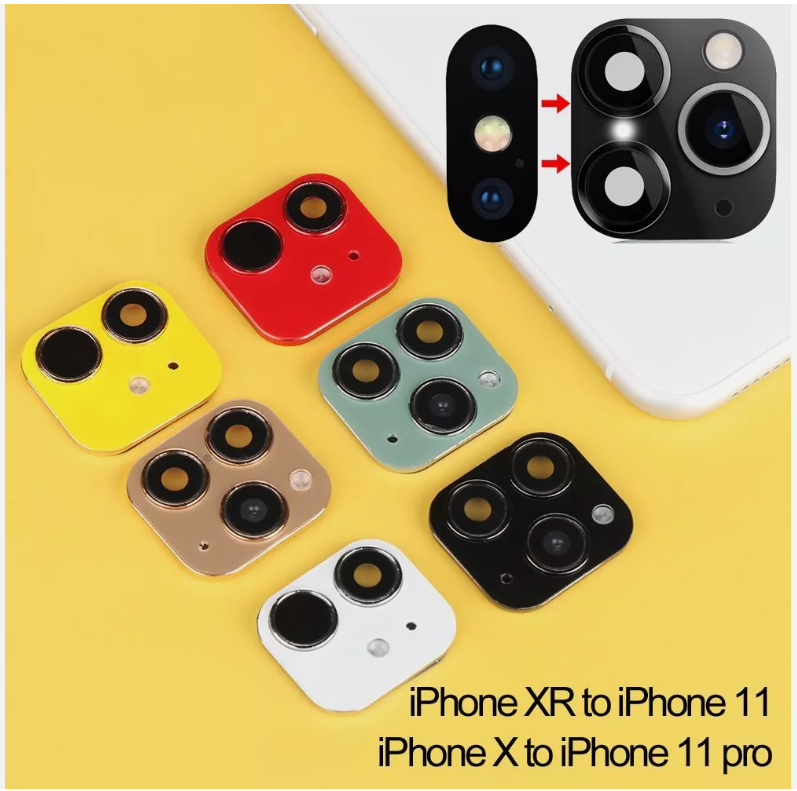 Phone Upgrade Fake Camera Lens Sticker Cover Screen Protector For iPhone XR X Change To iPhone 11 Pro Max