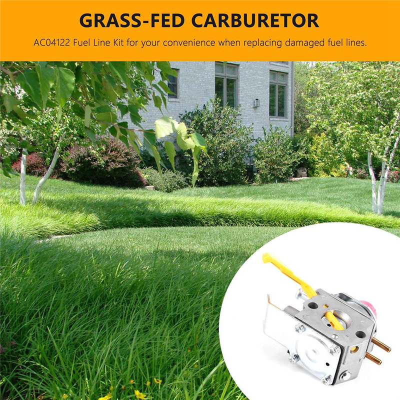 Carburetor AC04122 Fuel Line Kit for Poulan Featherlite Weed Eater FL20 String Trimmer Brushcutter C1U-W24 545081808 Replacement. 