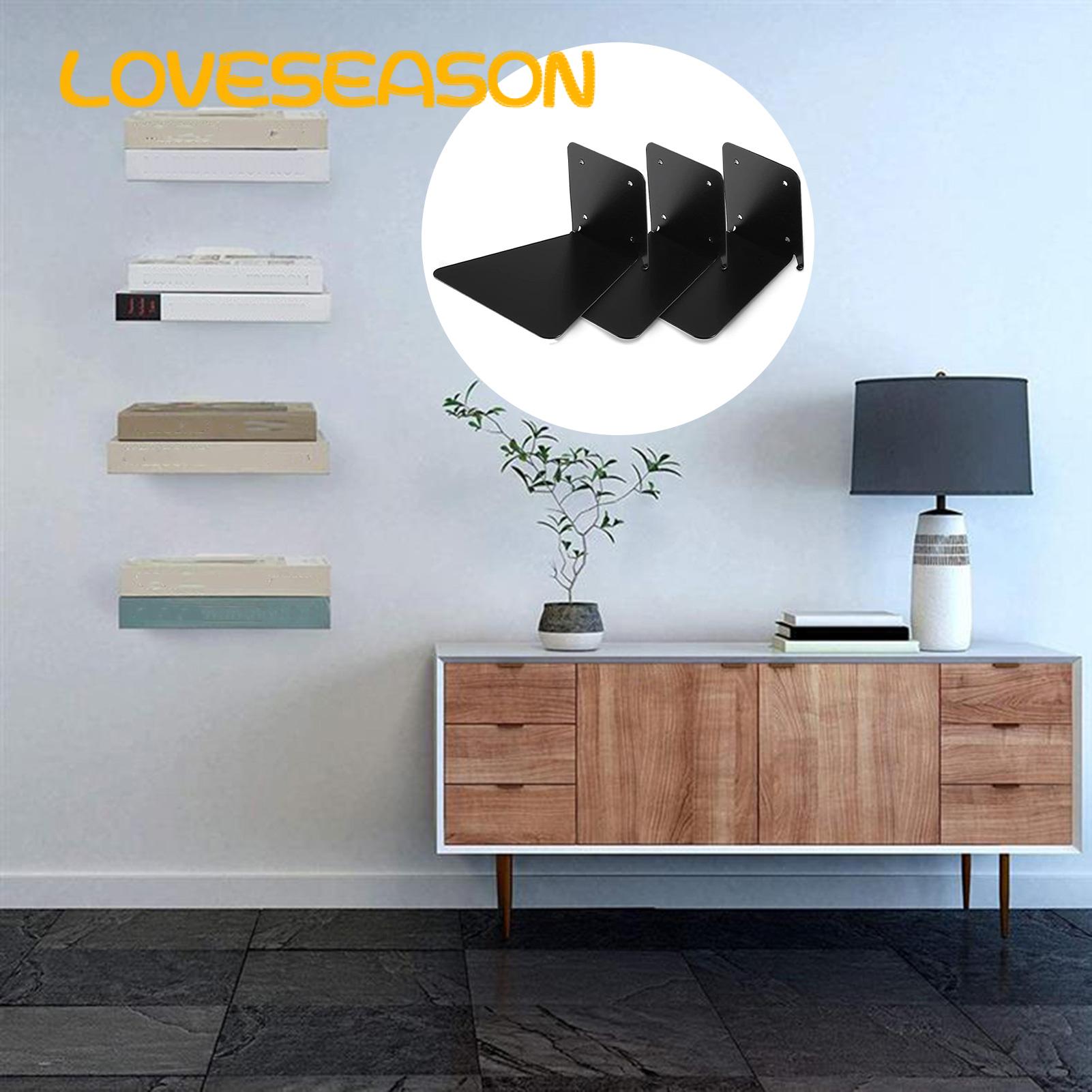 Iron Floating Bookshelf 3pcs Floating Bookshelves Invisible Wall Mounted Shelves for Small Spaces Floating Bookshelves for Awkward Walls. 