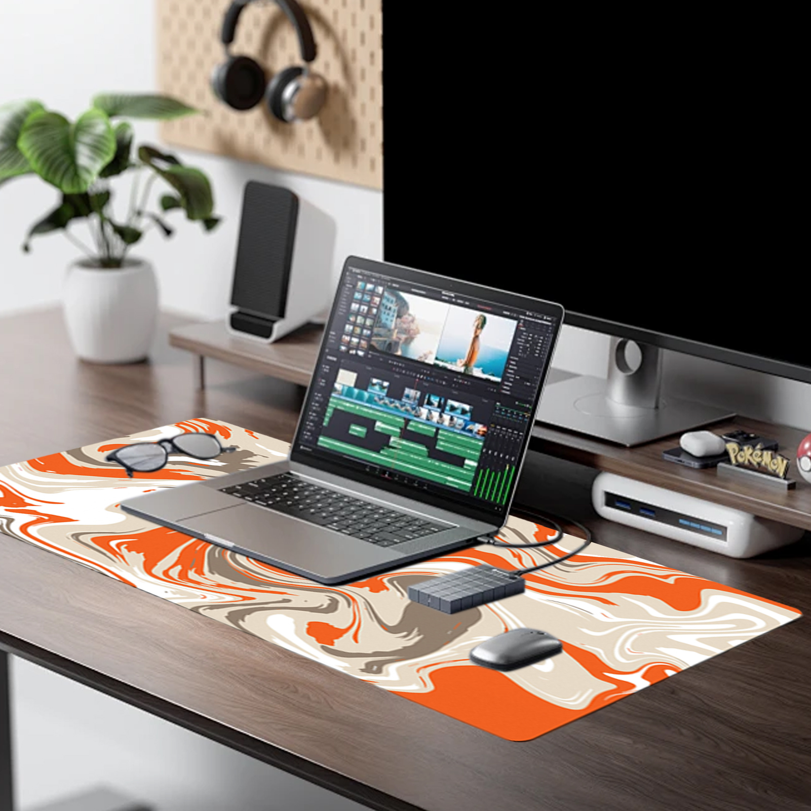 Abstract Print Mouse Pad Large Waterproof Gaming Mouse Pad 30x80cm Abstract Print Non-slip Rubber Foldable Laptop Mat Abstract Pattern Mouse Pad. 