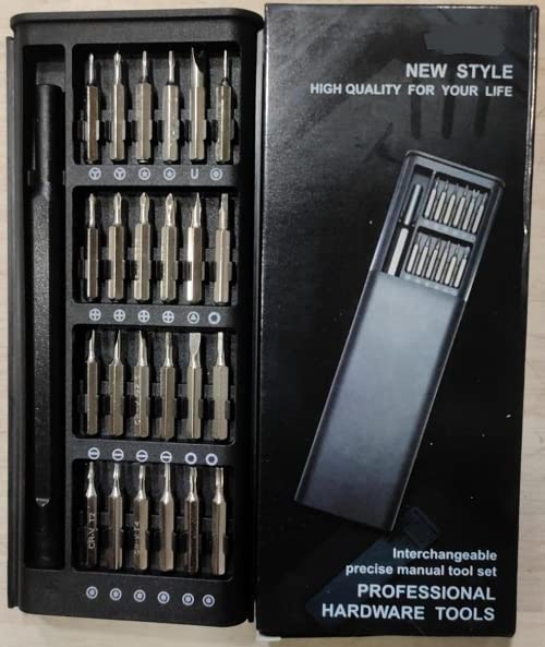 24 in 1 Precision Screwdriver Set, Manual Screwdriver Tool Set, CRV Magnetic Driver Bits Storage Box, Repair Tool Kit for Electronics Computer Watch Eyeglass. 