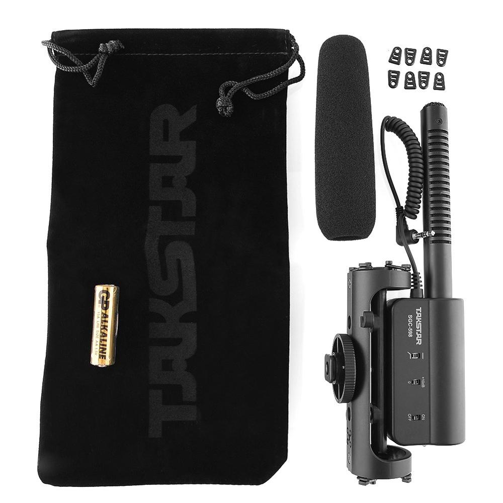 Takstar SGC-598 Photography Interview Shotgun MIC Microphone for Nikon Canon DSLR Camera DV Camcorder for Vloggers/Videomaker. 