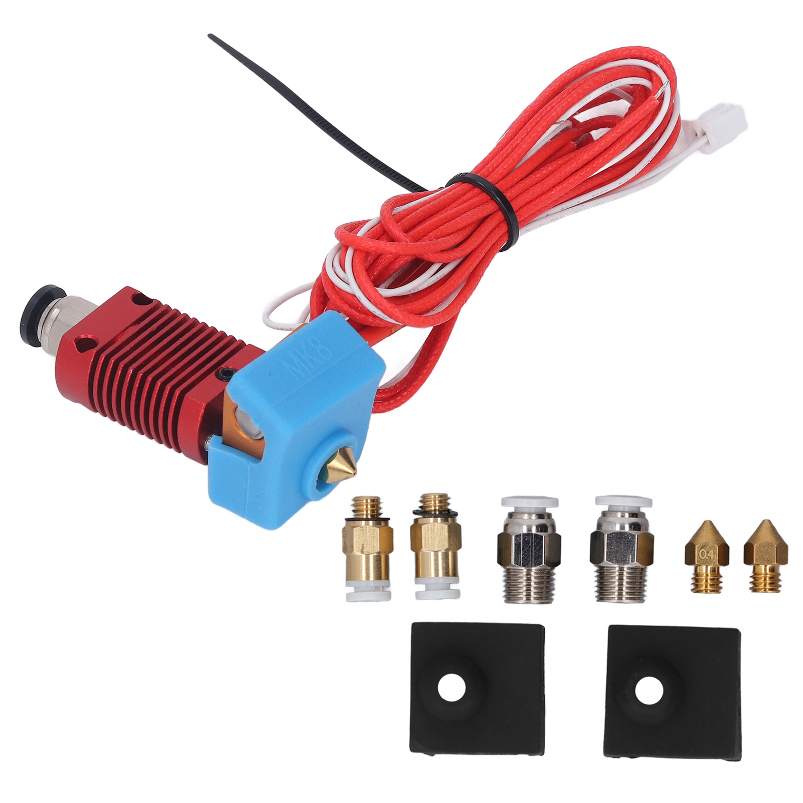 3D Printer Extruder Kit, Low Friction PTFE Tube Male Thread Connection Upgrade Hotend Parts for Ender 3 Pro for Ender 3 V2. 