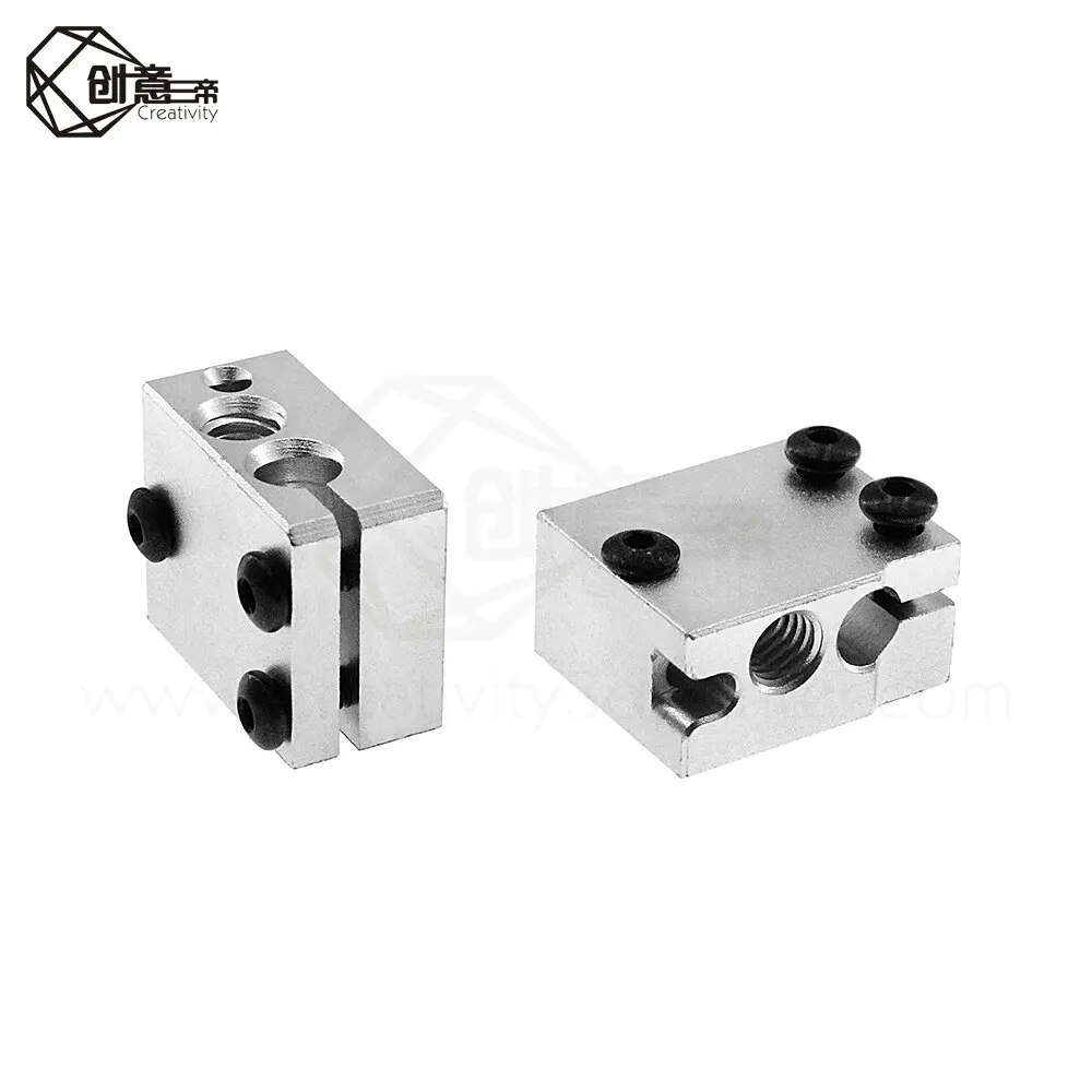 Creativity Volcano heater block for E3D Volcano hotend Thermistor sensor PT100 3D printer 24x20x12mm. 