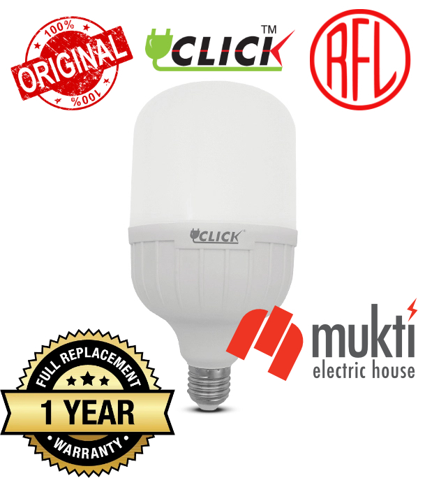 CLICK 30 Watt Led Bulb Bright White Lamp Light E27 Spiral 30W 1 Year Warranty. 