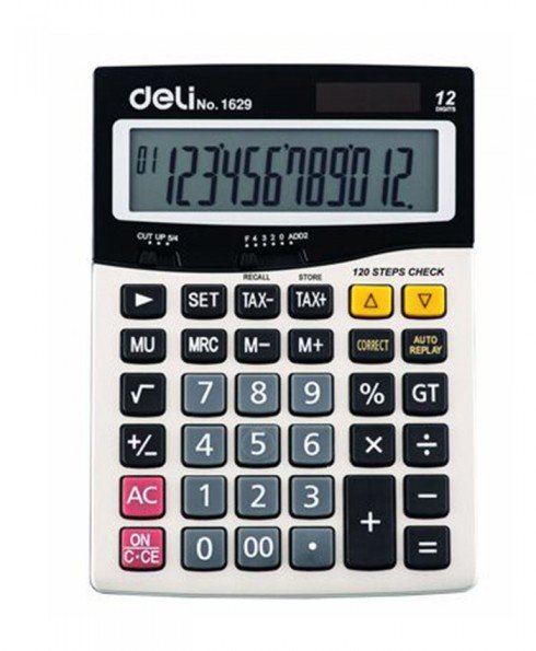 Deli 1629 Calculator with Tax Option - 12 Digits. 