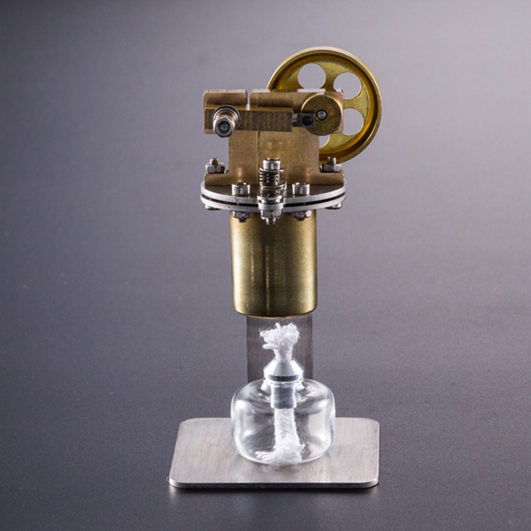 Full Copper Boiler Vertical Small Steam Engine Model. 
