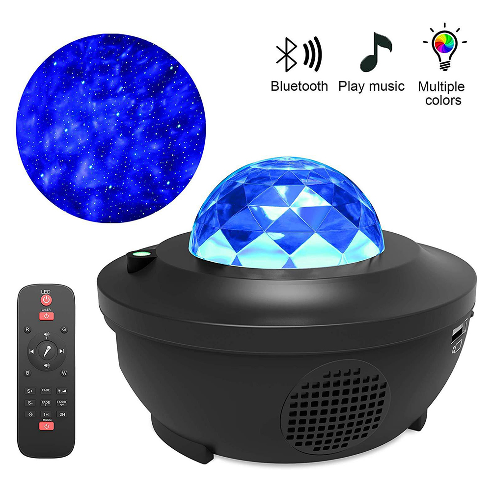 Music Sound Starry Sky Projector Music Voice Control bluetooth LED Night Light USB Projection Lamp for Party Lamp. 