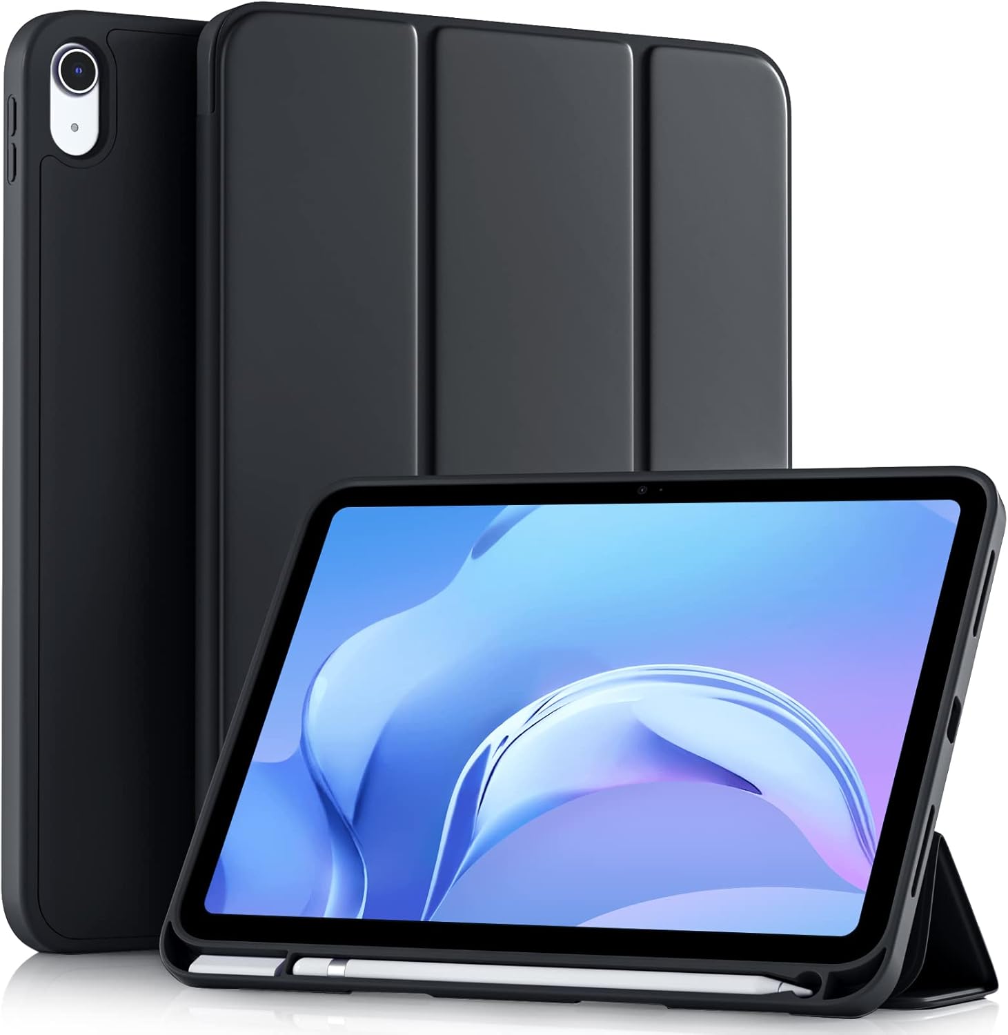Compatible with iPad (A16) 11th Generation Case 11 Inch 2025 New, for iPad 10th Generation Case 10.9 Inch 2022, Trifold Stand Protective Cover with Pencil Holder, Auto Sleep/Wake, Model: A2757 A2777 A3162 A2696 A3355 A3356 A3354