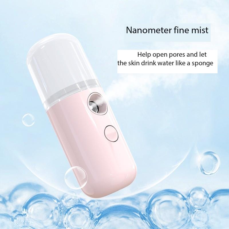 White Hydration Meter Nano Spray Hydration Meter Face Hydration Disinfectant Machine Humidifier Small Steam Face Home Use. 