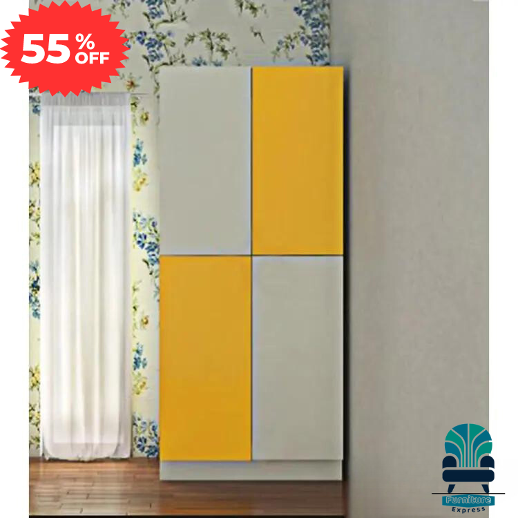 Stylish 4 Door Storage Organizer Almirah for Living Room & Bedroom | Multipurpose Wardrobe for Kids Clothes Shelf Storage Cabinet