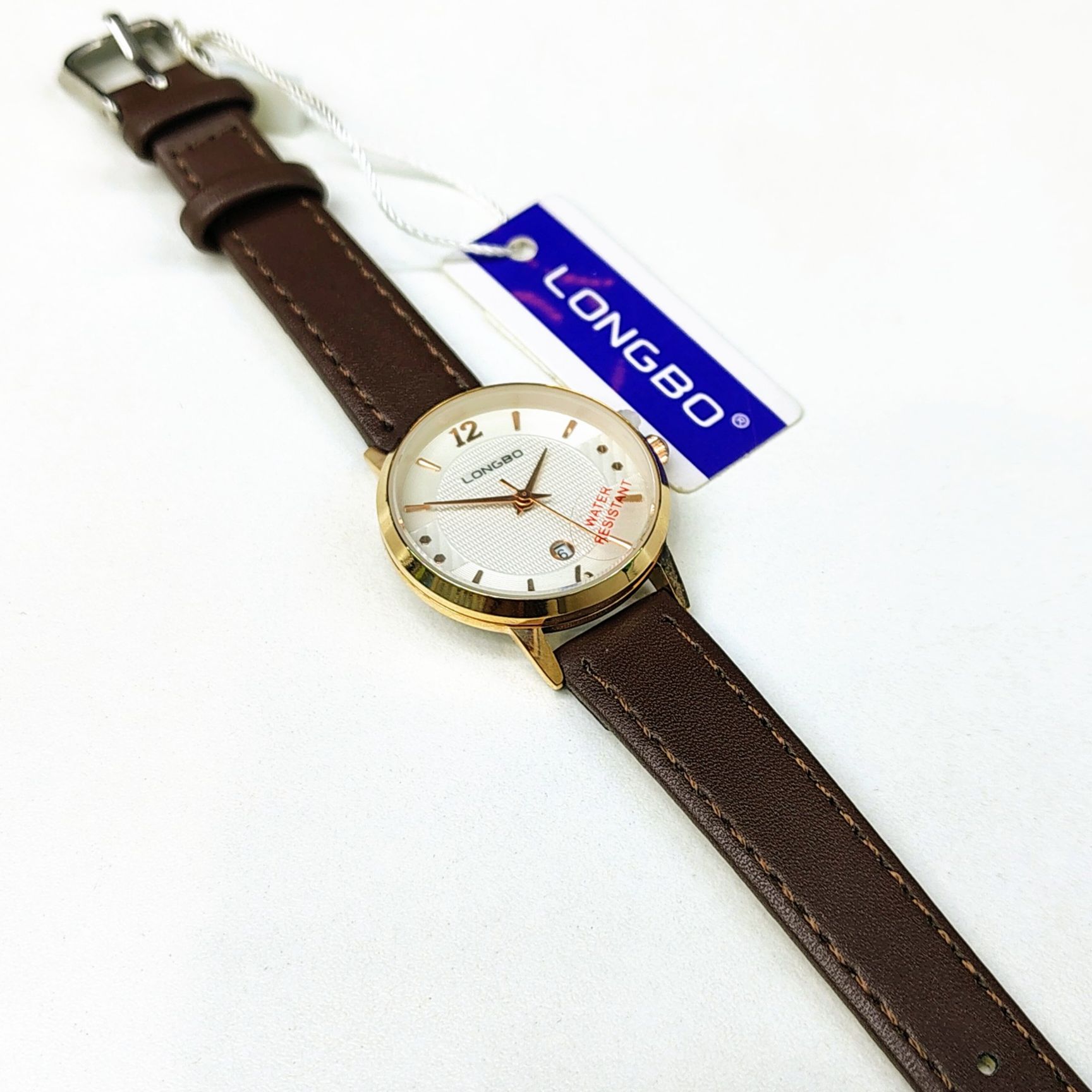 Wrist Watch For Women LONGBO-7390L Premium Quality Waterproof Leather Strap Full Calendar Stylish Attractive Formal Wrist Watch. 