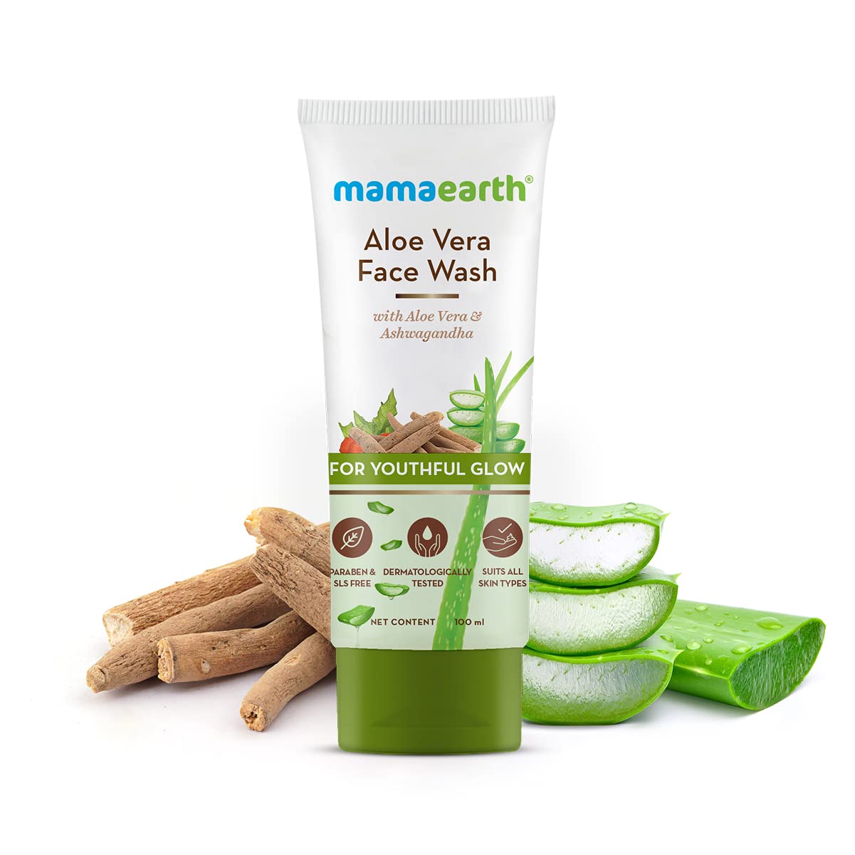 Mamaearth Aloe Vera Face Wash with Aloe Vera & Ashwagandha for a