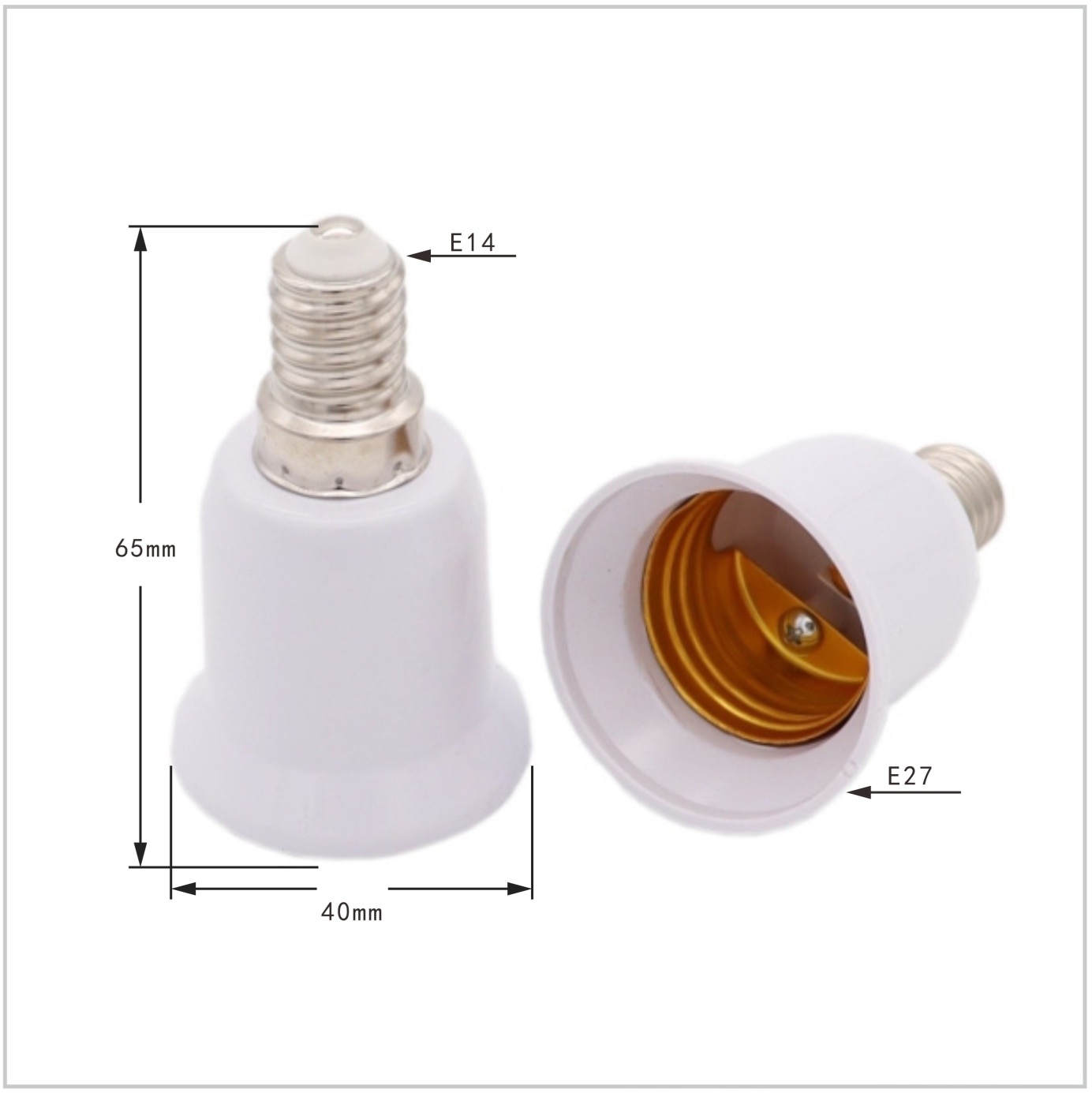 【VisioN Shop】High Quality E14 to Lamp Bulb Socket base Holder Converter e27 to e14 Light Conversion Fireproof home room. 