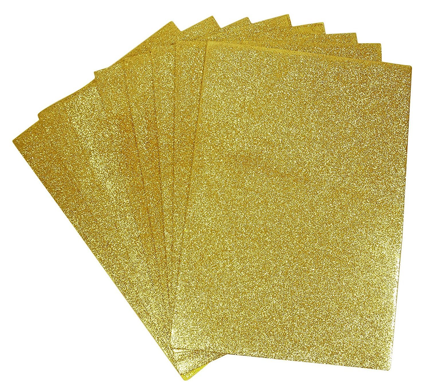 Craft Foam SELF ADHESIVE Glitter Foam Sheets A4 Pack of 10 Assorted. 