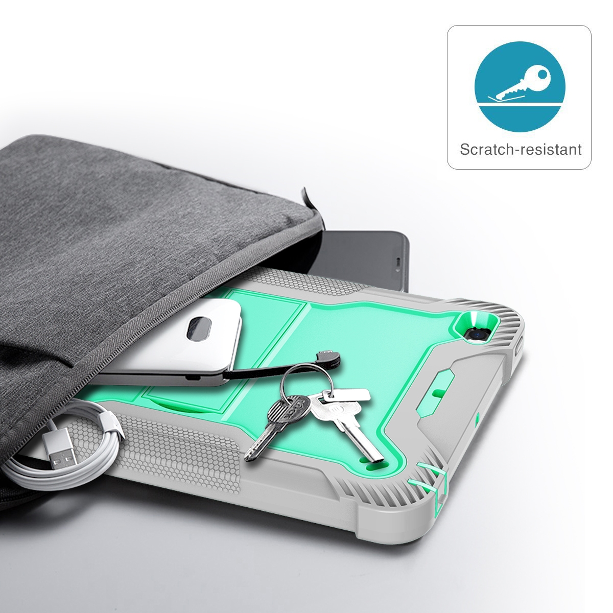 Silicone + PC Shockproof Protective Case with Holder For iPad mini / mini 4. 