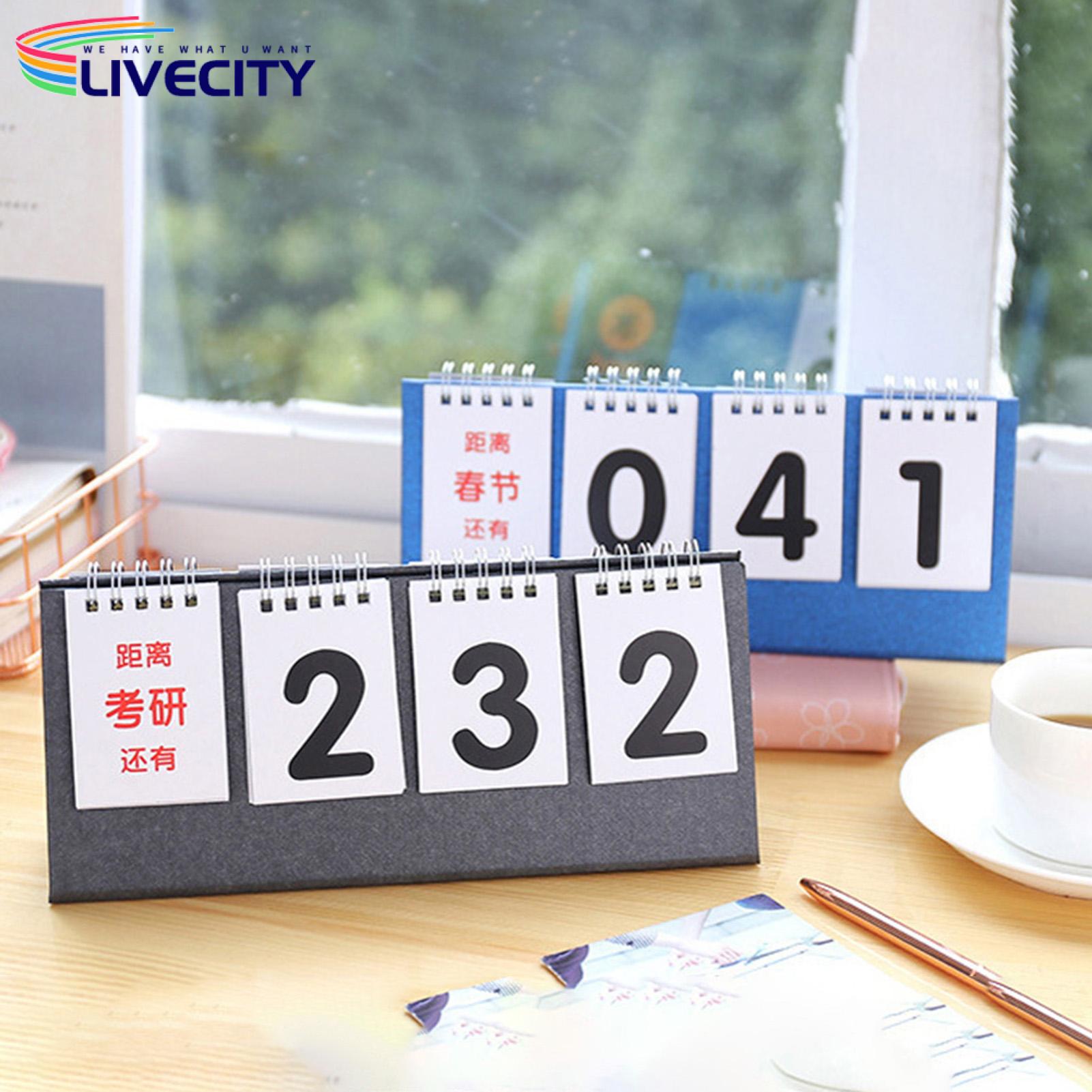 Mini Countdown Calendar Clear Printing Students Planner Design Countdown Calendar Table Ornament. 