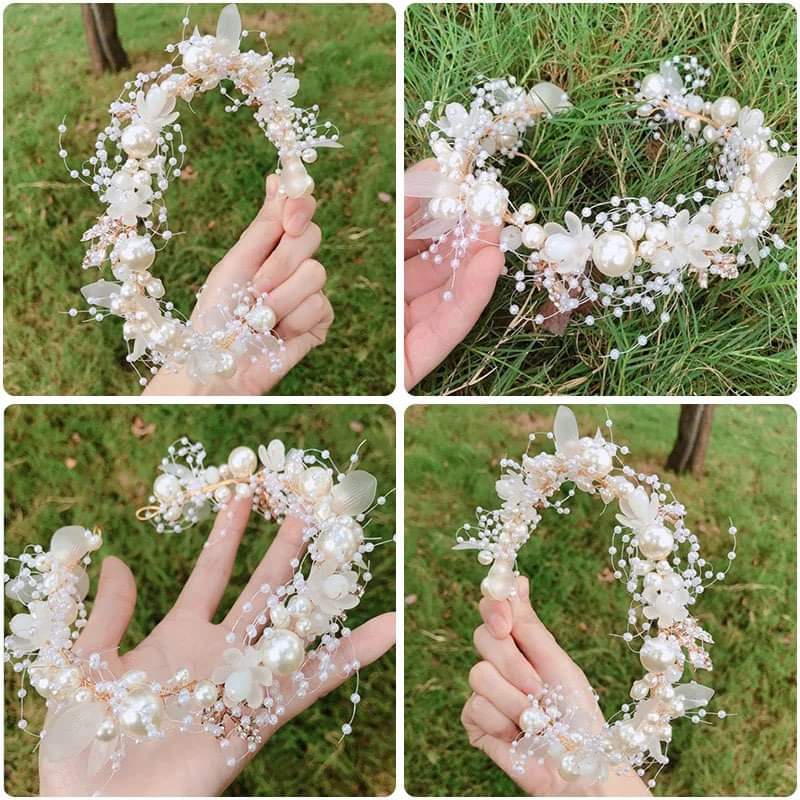 Wedding Hair Accessories, Bridal Hair Vine Bride -Hair Piece Headband Wedding Hairpiece Halo Flower, For Girl. 
