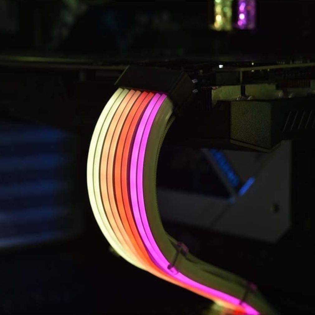 Lian Li Strimmer Plus V1 8+8 Pin Graphics Card Addressable RGB cable. 