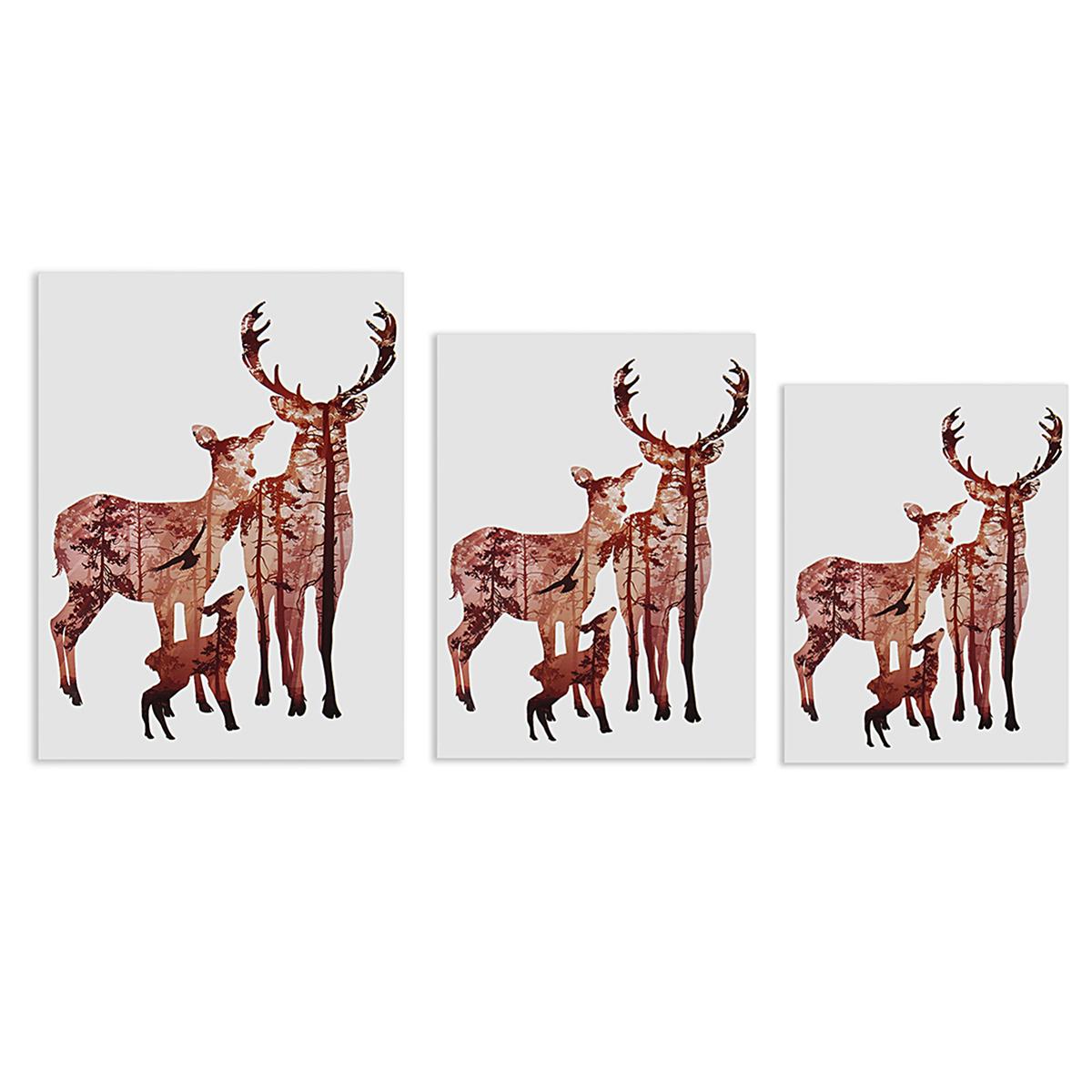 Unframed Modern Abstract Deer Painting Canvas Print Wall Art Decoration 50x60cm