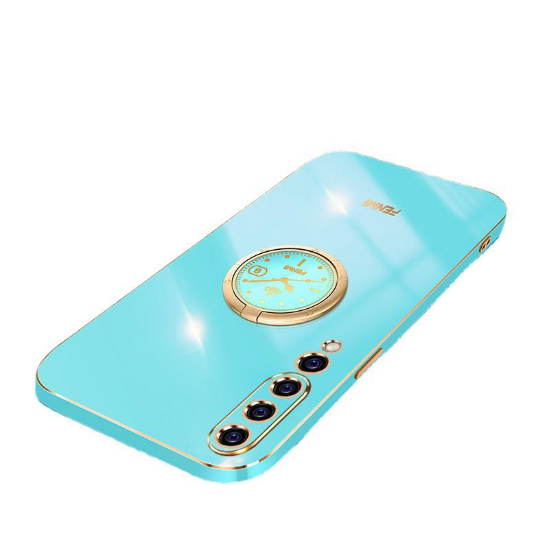 Suitable for Xiaomi 10 mobile phone shell fashion new clock ring bracket 10pro silicone soft shell tide brand 10s. 