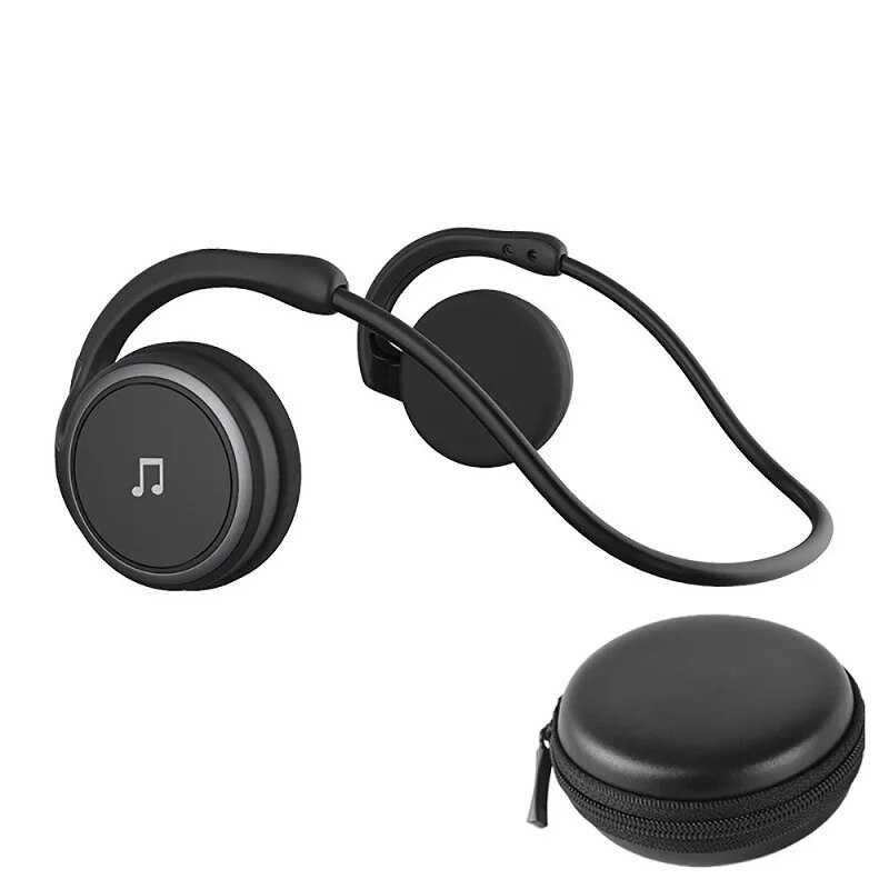 A6 Small Bluetooth Headphones Wrap Around Head Comfortable Wireless Headphones Foldable Bluetooth Headsets with Microphone Purse. 