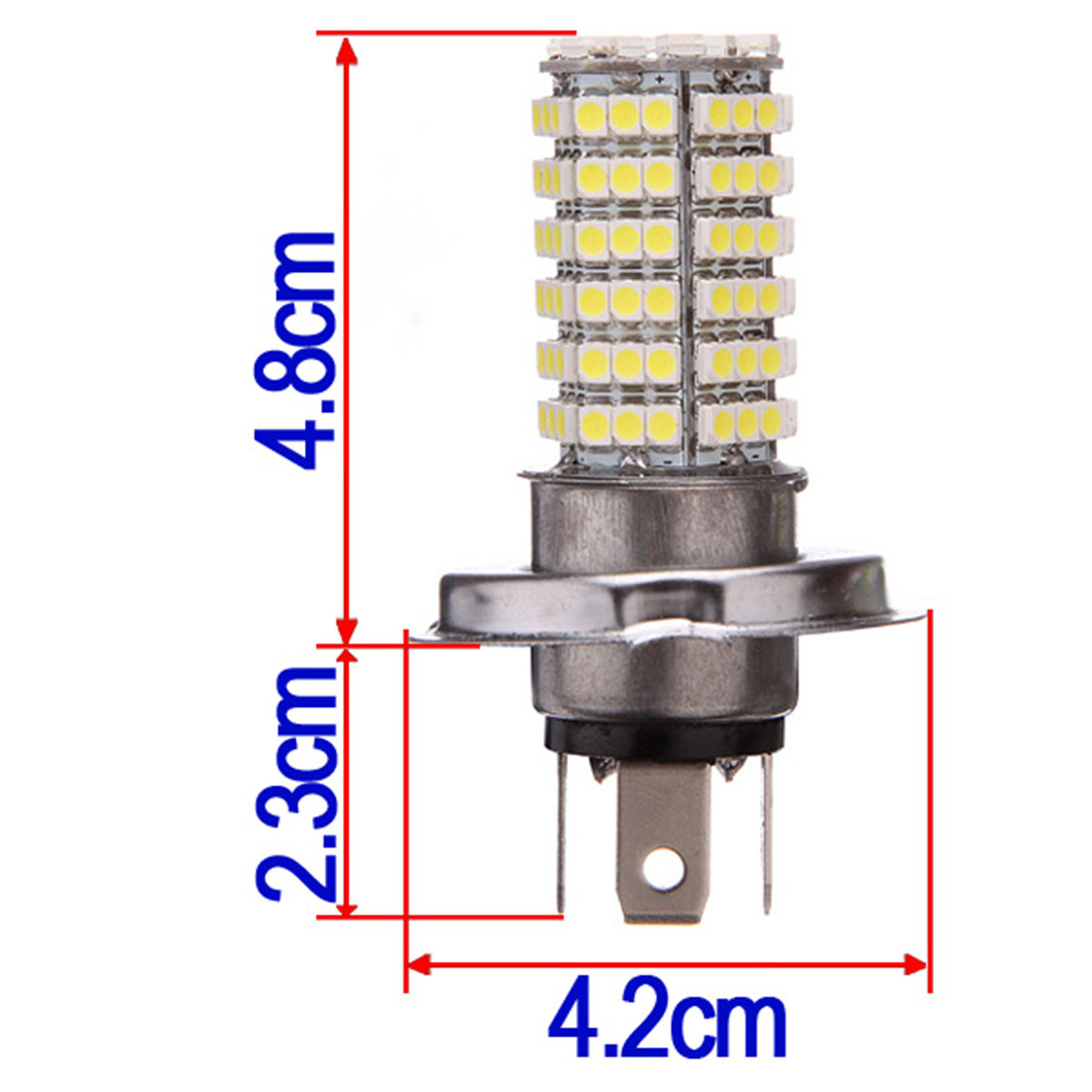 H4 120 LED 3528 SMD White Fog Headlight High and Low Beam Bulb Head Light Daytime Running Lighting DRL 12V Car -. 