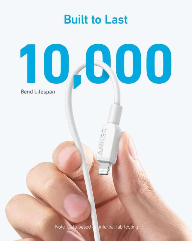 Anker 310 USB-C to Lightning Cable (3ft) Compatible with iPhone, iPad, and iPod. 
