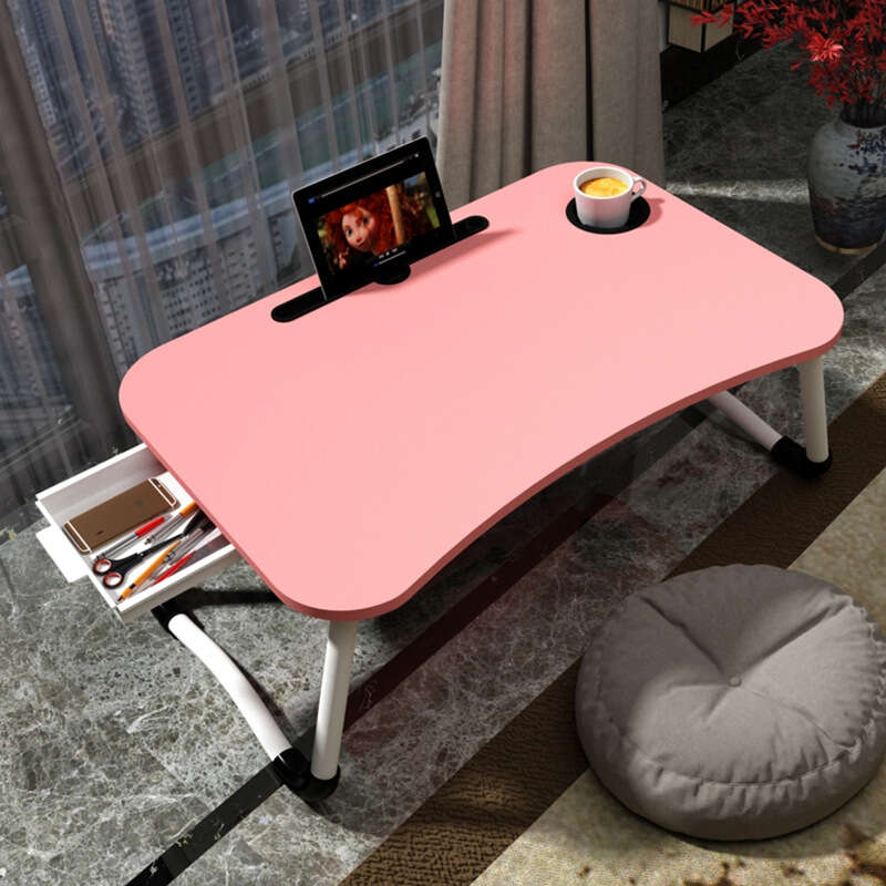Laptop desk in bed, simple small table, student dormitory study lazy person desk, folding table. 
