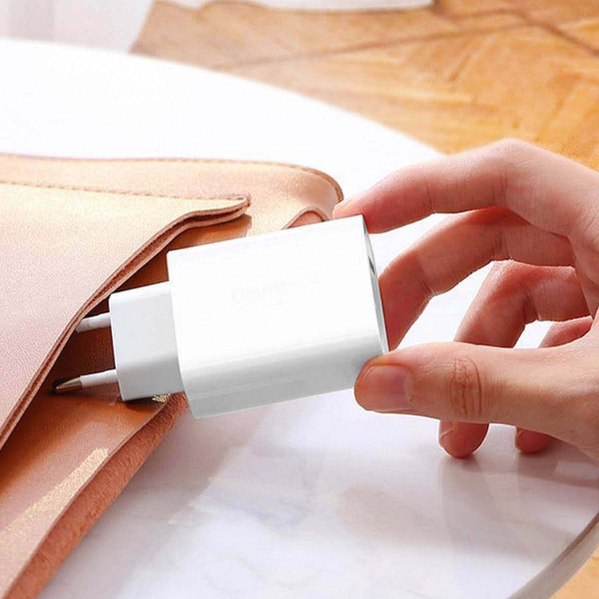 Charger 33W (Max) EU Plug Turbo Charger MDY-11-EZ For Xiaomi Mi 10T Mi 10T 5G Mi 10T Lite 5G Mi 10T Pro 5G, POCO F2 Pro POCO X3 Pro Quick Charge 33W 3A Power Supply With Orange Type-C Charging & Data Cable. 