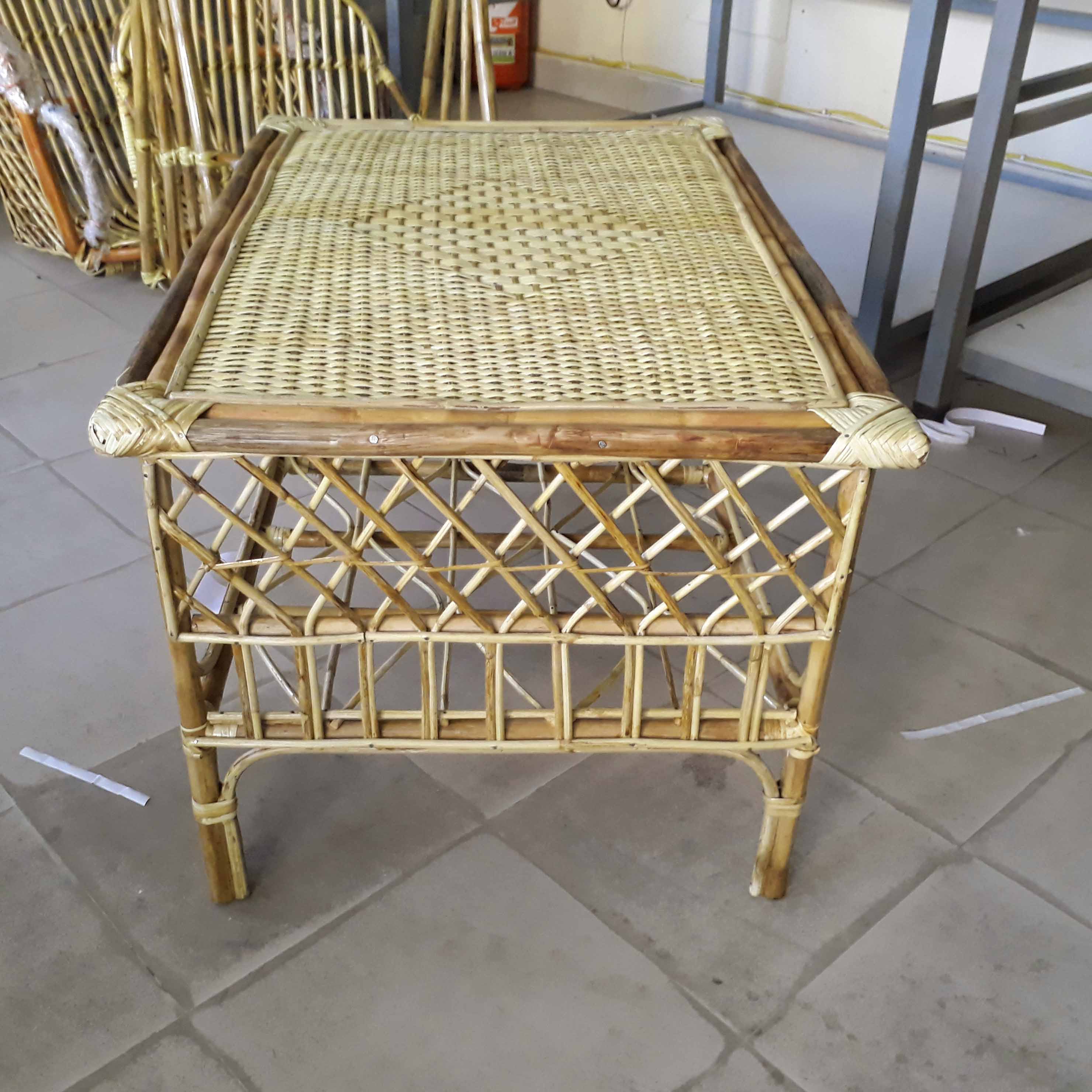 Bangladeshi Cane and Rattan  Tea Table./ Height - 18 in; Length- 28 in; Width - 18 in. 