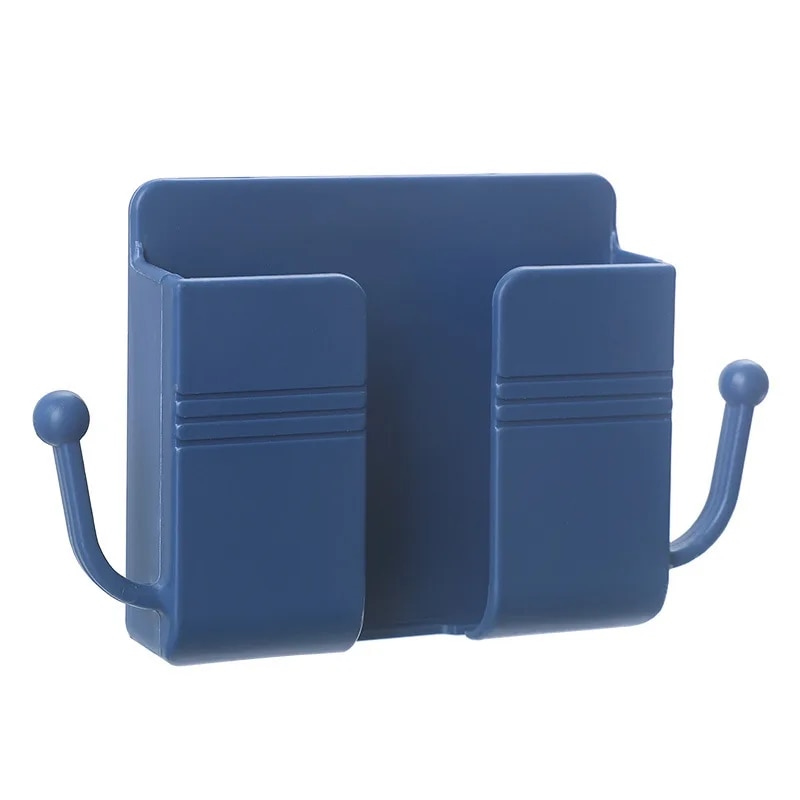 1PCS Wall Mounted Organizer Storage Box Mobile Phone Charging Bracket Multifunctional Wall Storage Rack