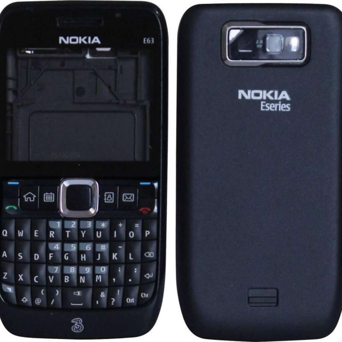 For Nokia E63 Front & Back Side Mobile Casing / Housing with Keypad - মোবাইল ফোন - Phone - Camera. 